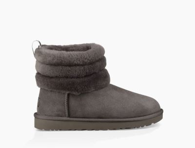 UGG Classic Mini Fluff Quilted Boots for Womens - Charcoal/Deep Grey India